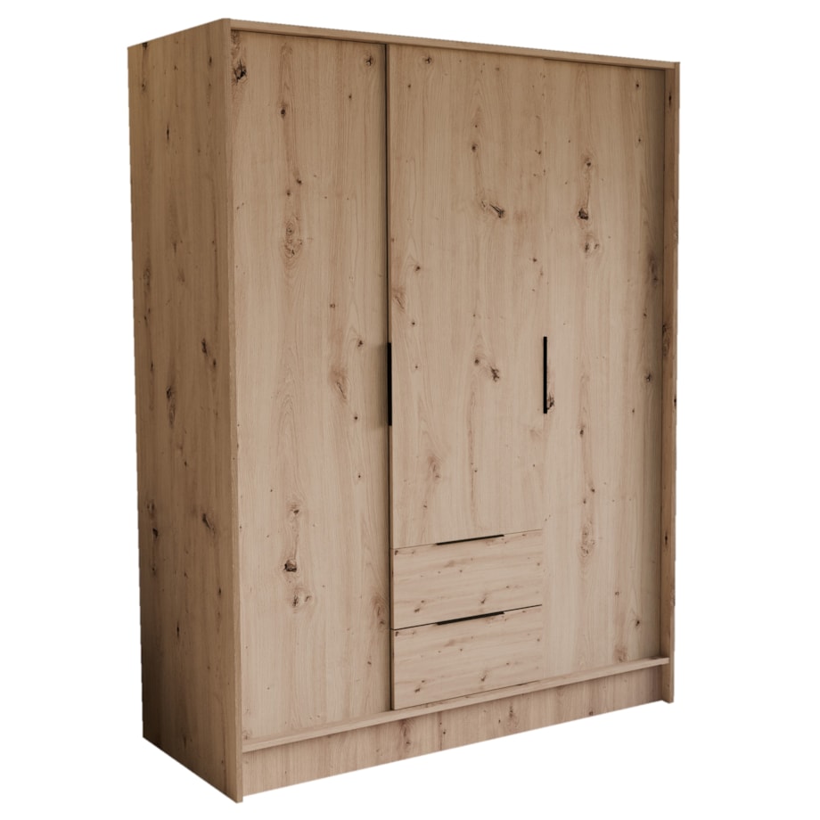 Szafa NIKOLA 150 z regulowanymi półkami do przedpokoju, biura -sonoma