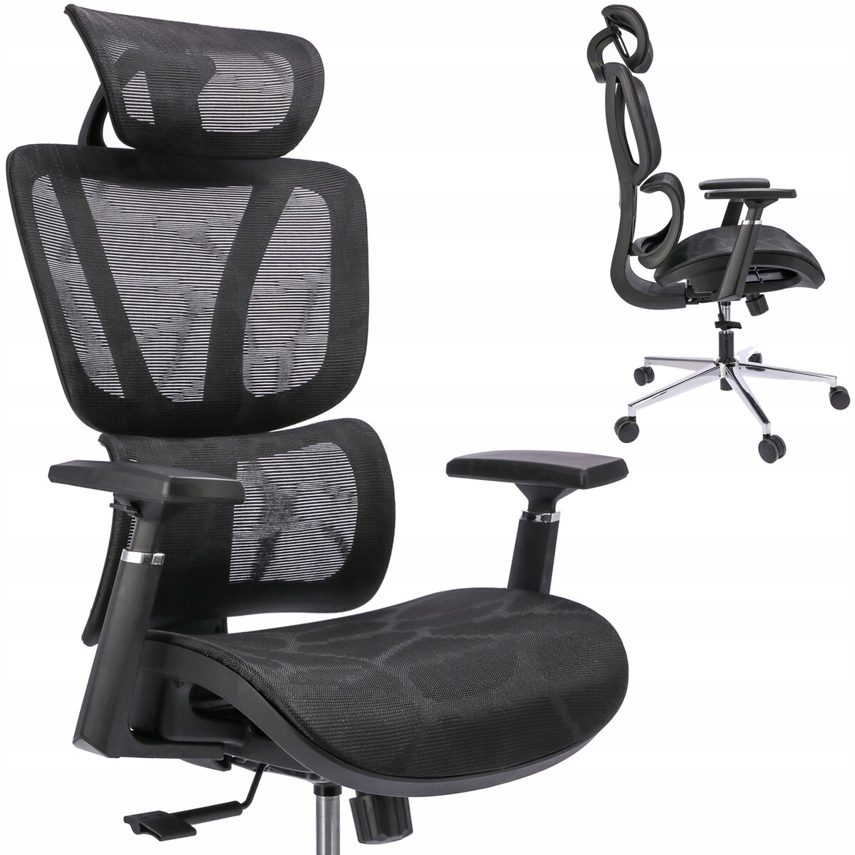 Fotel biurowy ergonomiczny NEOVA czarny