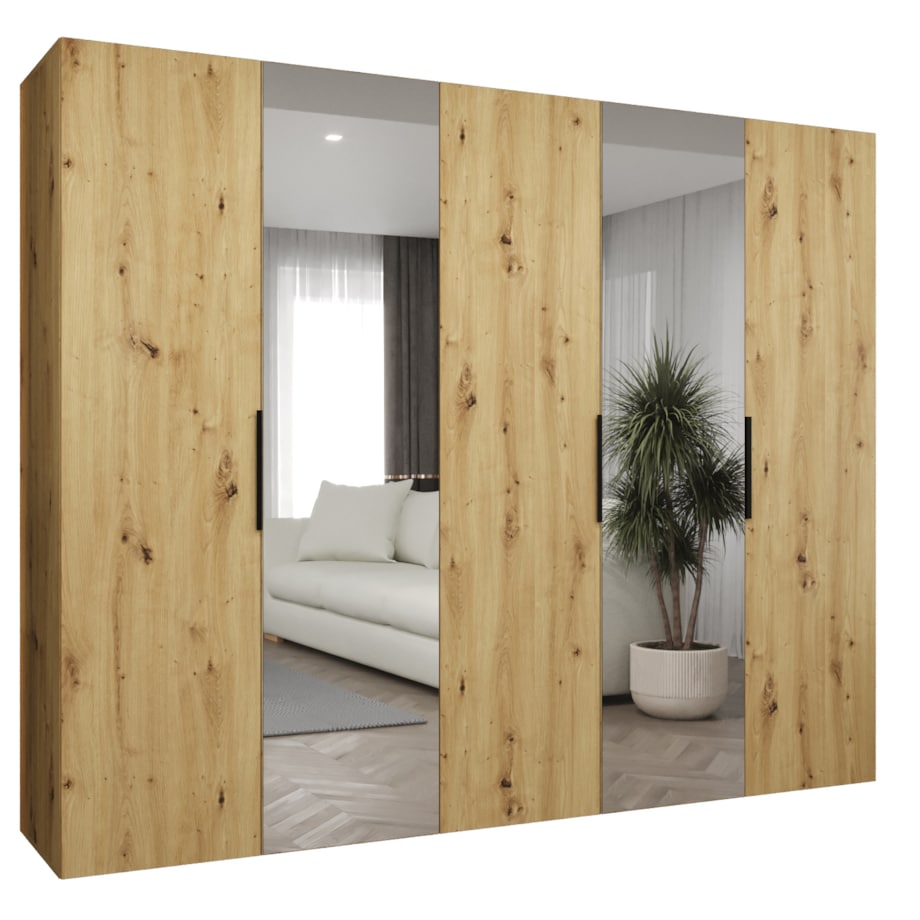 Szafa uchylna otwierana MARBELLA 2 250 wys. 202 cm Artisan + u. Czarny