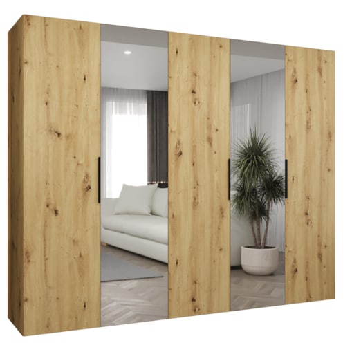 Szafa uchylna otwierana MARBELLA 2 250 wys. 202 cm Artisan + u. Czarny