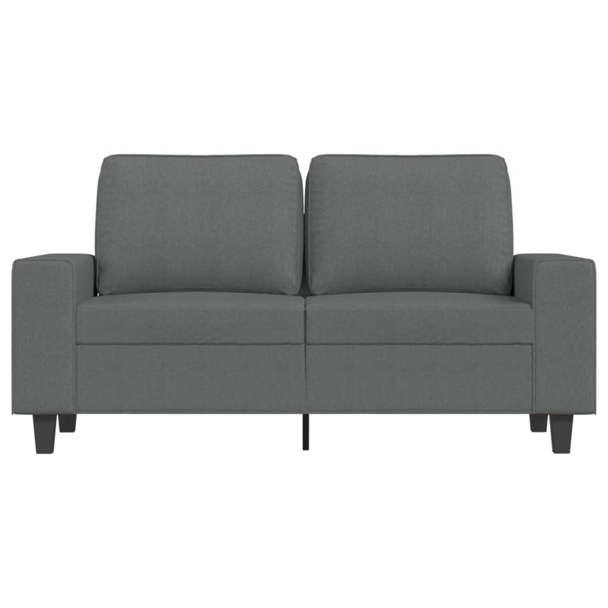vidaXL Sofa 2-osobowa, ciemnoszara, 120 cm, tapicerowana tkaniną