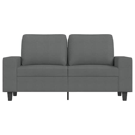 vidaXL Sofa 2-osobowa, ciemnoszara, 120 cm, tapicerowana tkaniną