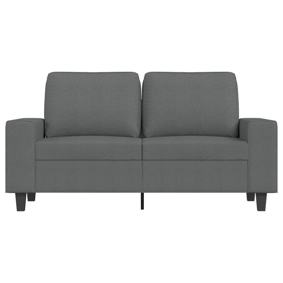 vidaXL Sofa 2-osobowa, ciemnoszara, 120 cm, tapicerowana tkaniną