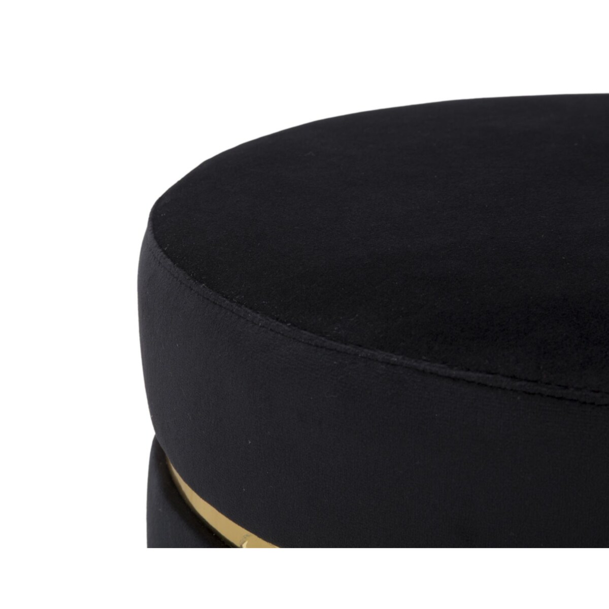 Pufa taboret dekoracyjny 40,5xØ35 cm PARIGI czarny