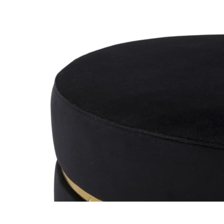 Pufa taboret dekoracyjny 40,5xØ35 cm PARIGI czarny