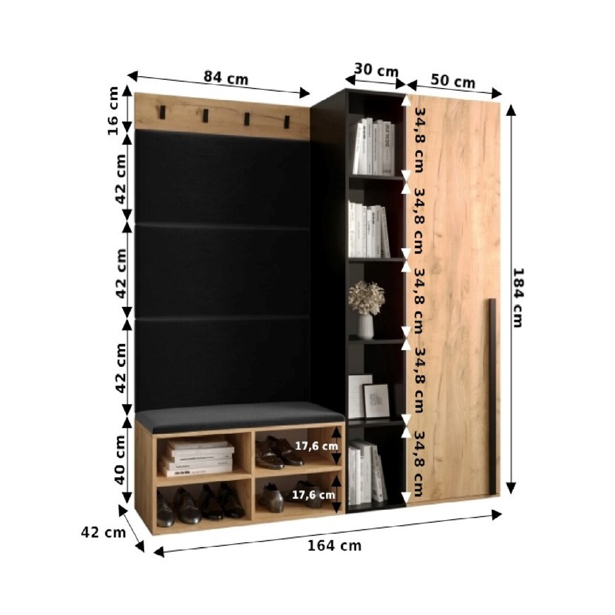 Garderoba do przedpokoju Abiks MIRO 1 craft+manila02