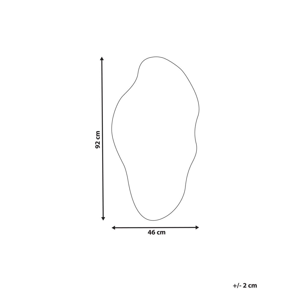 Lustro ścienne 92 cm Brązowy ASSIGNY
