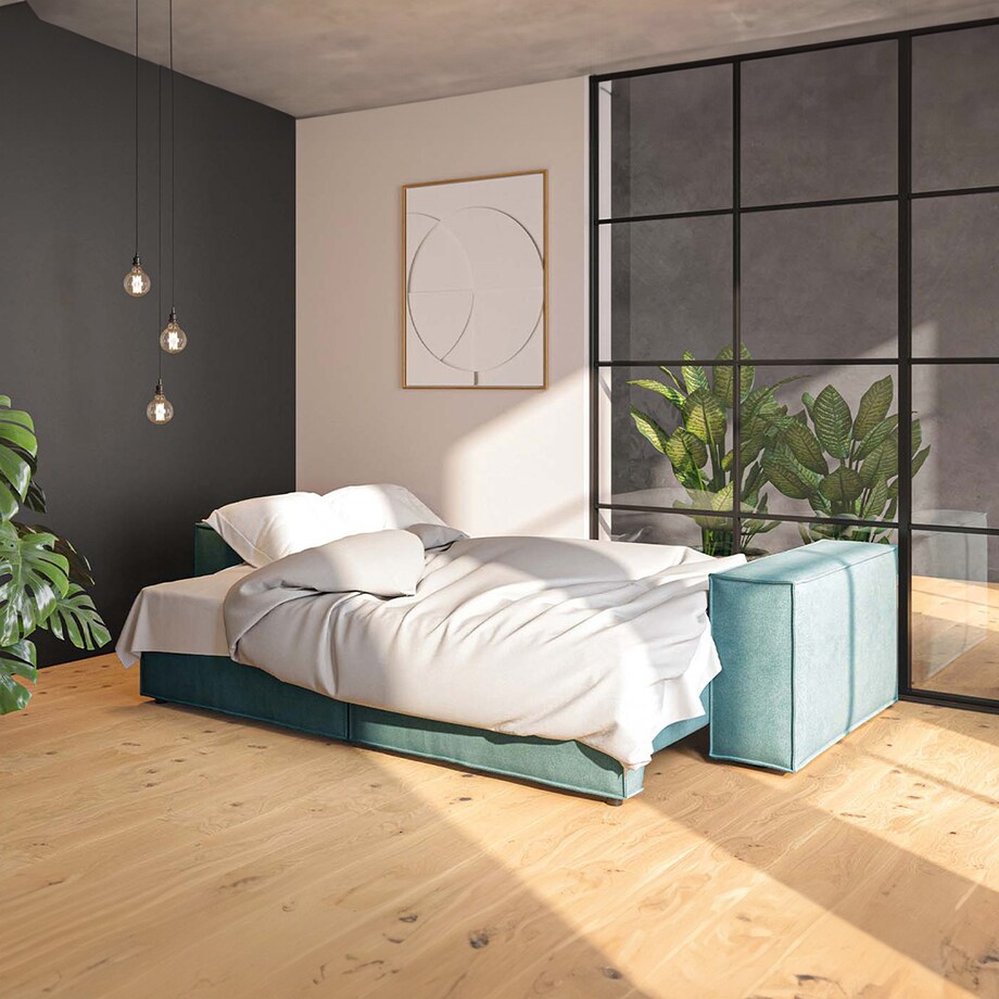 Melow 3-osobowa rozkładana sofa - morska