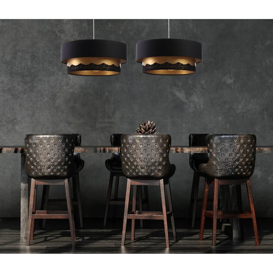 Lampa wisząca DOUBLE ELEGANT 50 czarna/złota