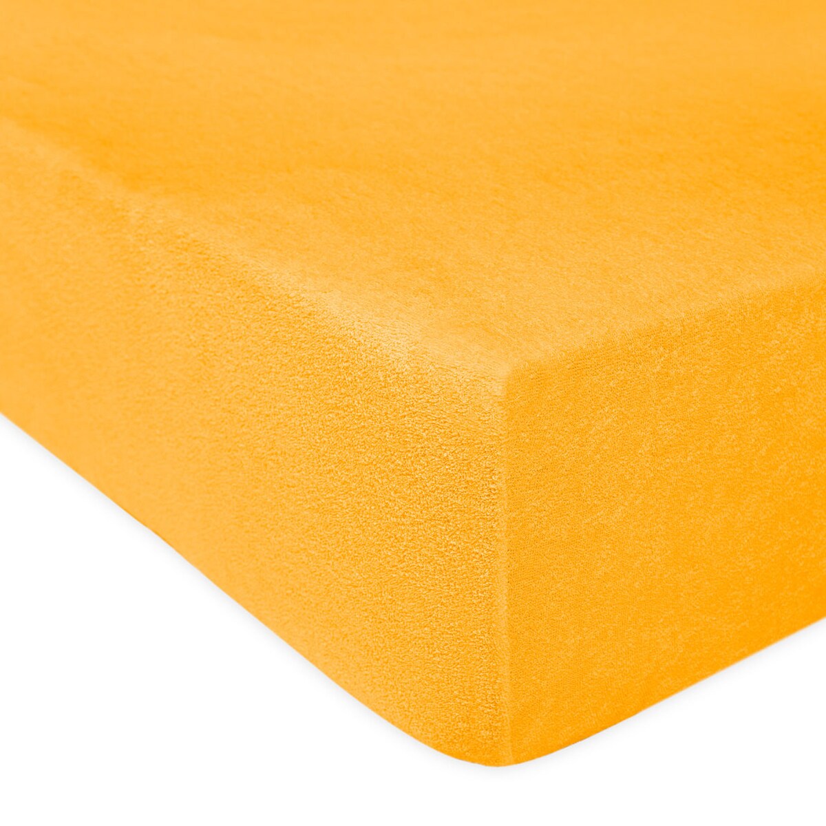 Prześcieradło frotte z gumką 140x200 kolor żółty