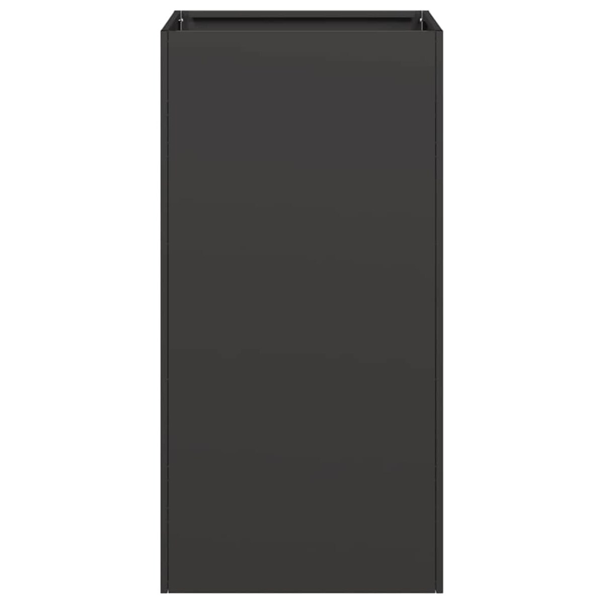 vidaXL Doniczka Czarna 40x40x80 cm Stal walcowana na zimno