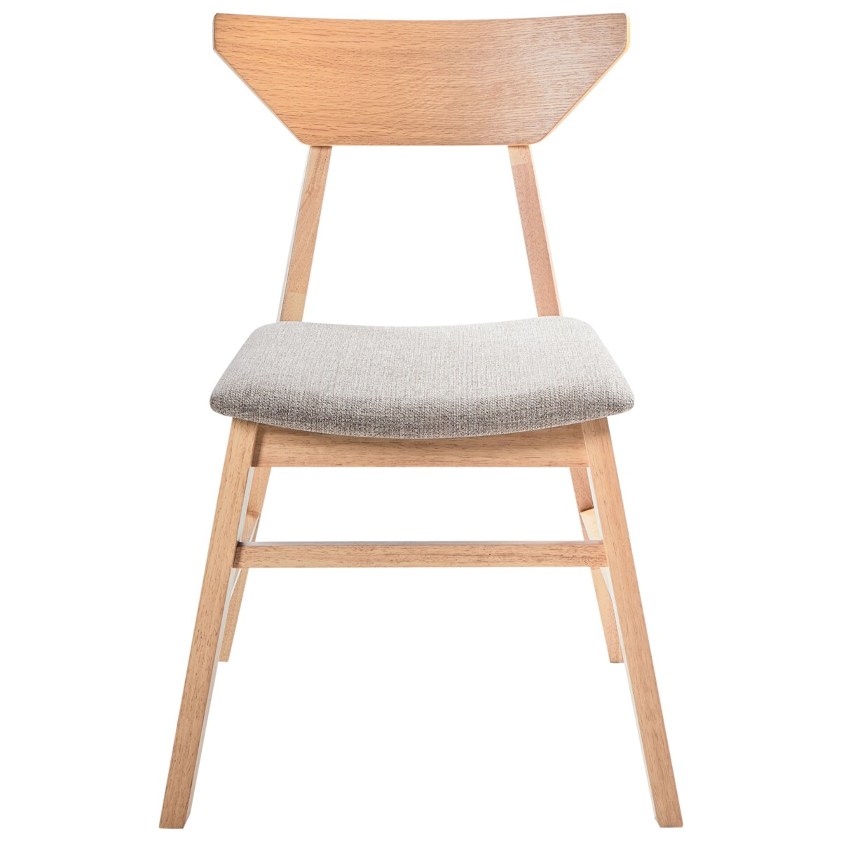 Zestaw 2 krzeseł do jadalni HOPKINS Drewno Jasny brąz/ beżowoszary