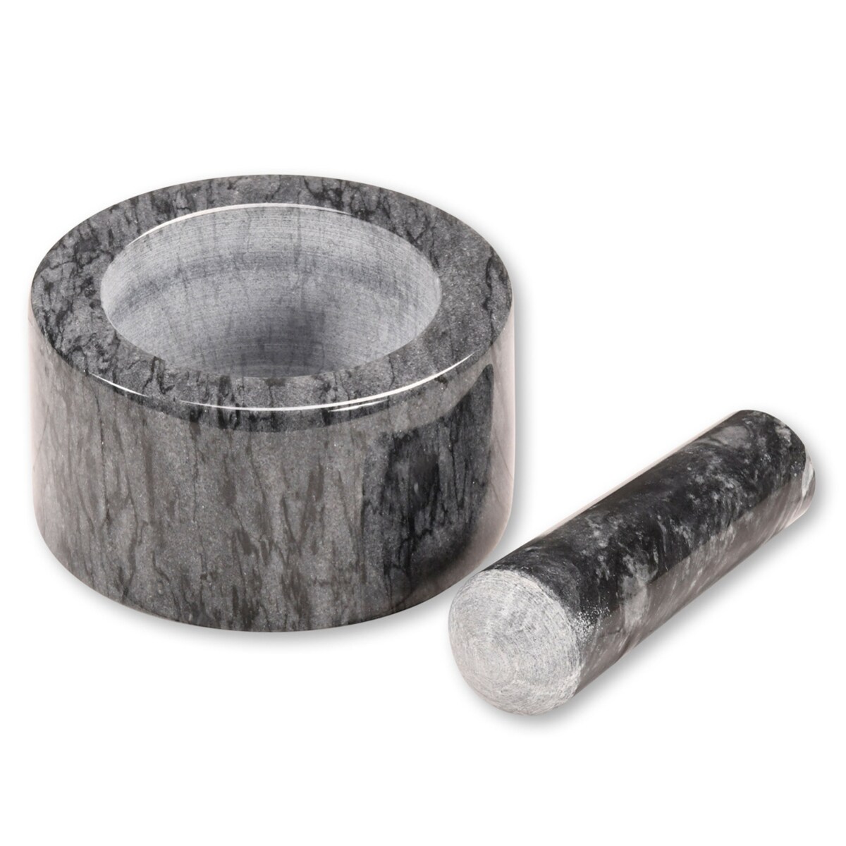Moździerz kuchenny marmurowy ciemnoszary Ø 16 cm