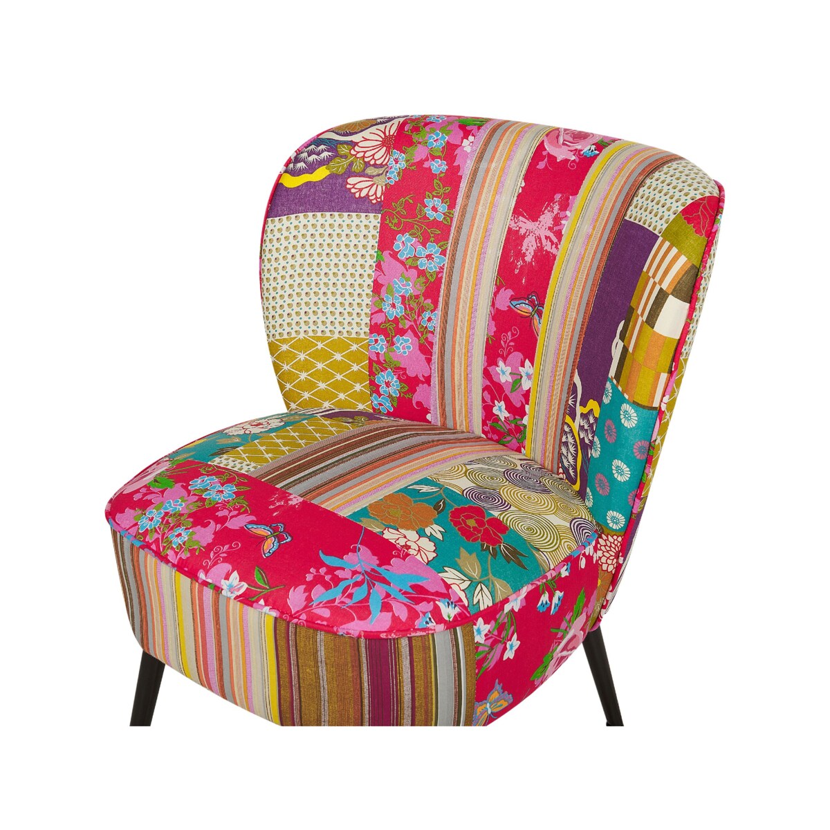 Fotel patchwork wielokolorowy VOSS