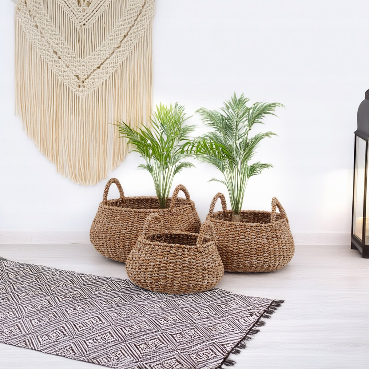 DONICZKA KOSZ DUŻA BOHO 3 szt niska na bonsai balkon do salonu osłonka