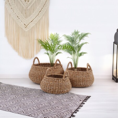 DONICZKA KOSZ DUŻA BOHO 3 szt niska na bonsai balkon do salonu osłonka