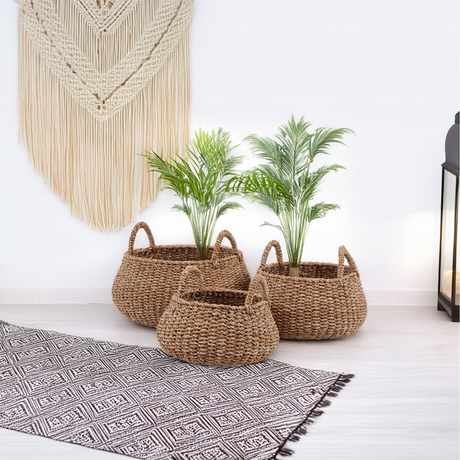 DONICZKA KOSZ DUŻA BOHO 3 szt niska na bonsai balkon do salonu osłonka
