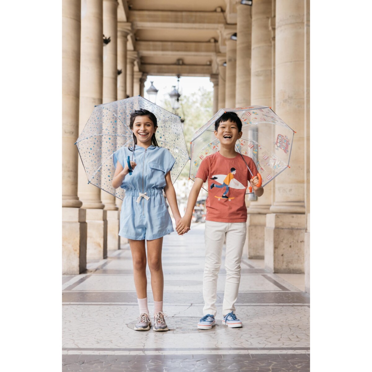 Dziecięcy parasol przezroczysty z gwizdkiem, Voyage