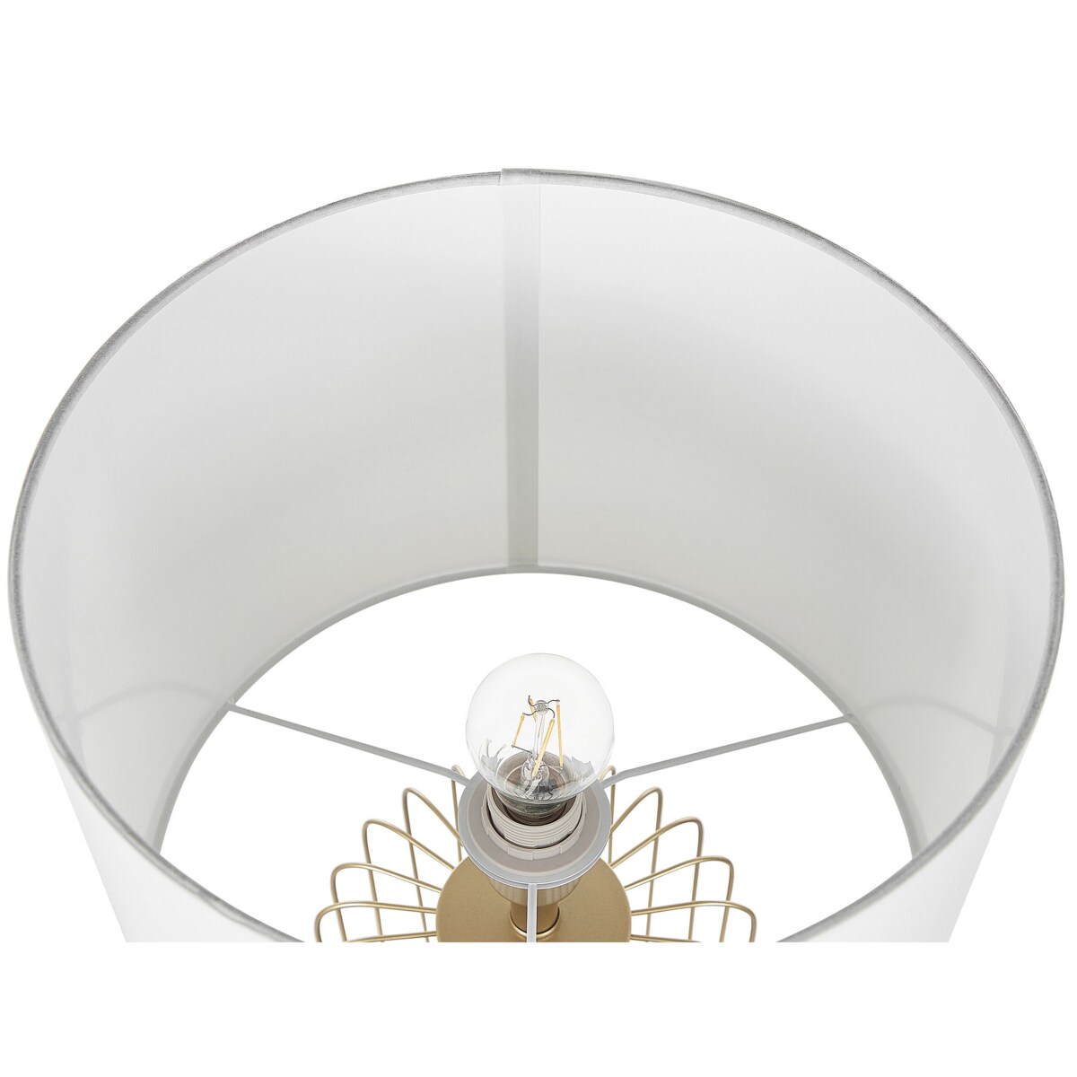 Lampa stołowa metalowa złota THOUET