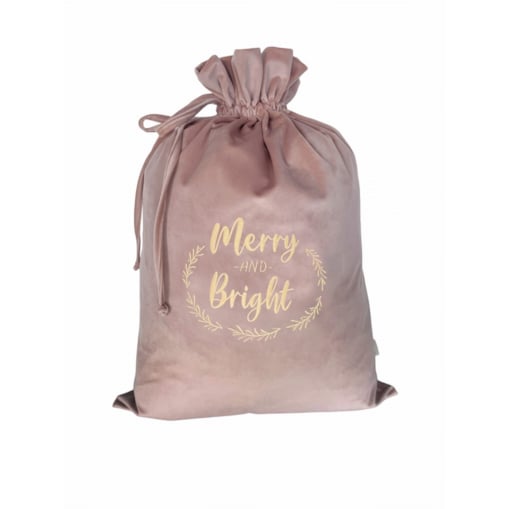 Christmas bag natural rose - MERRY and BRIGHT