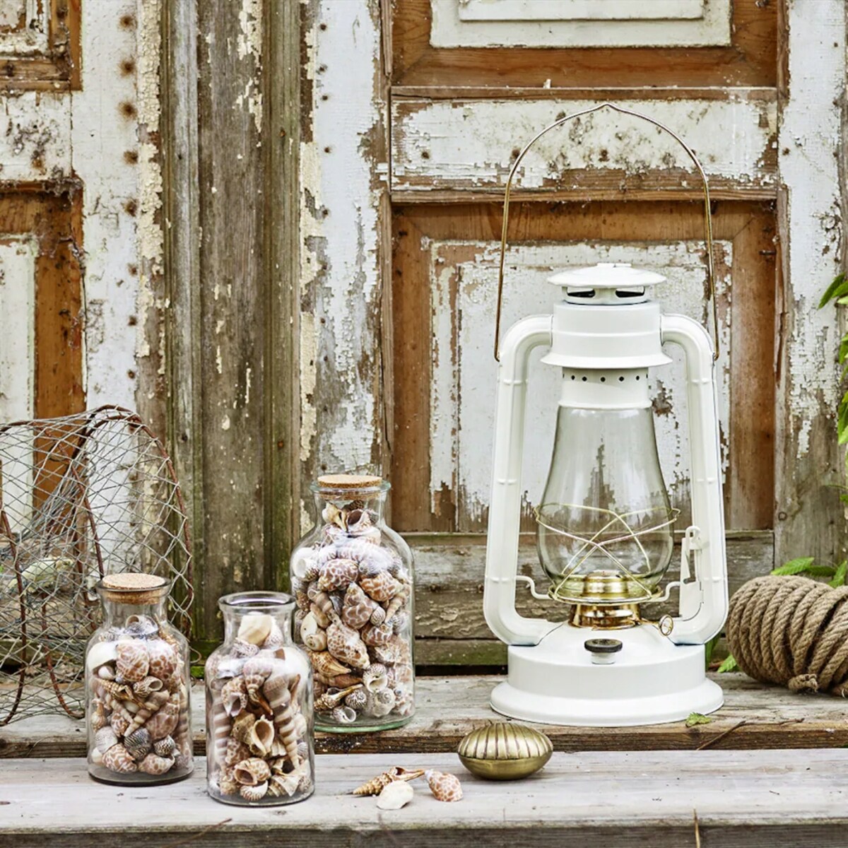 LAMPA NAFTOWA latarnia biała XL + knot