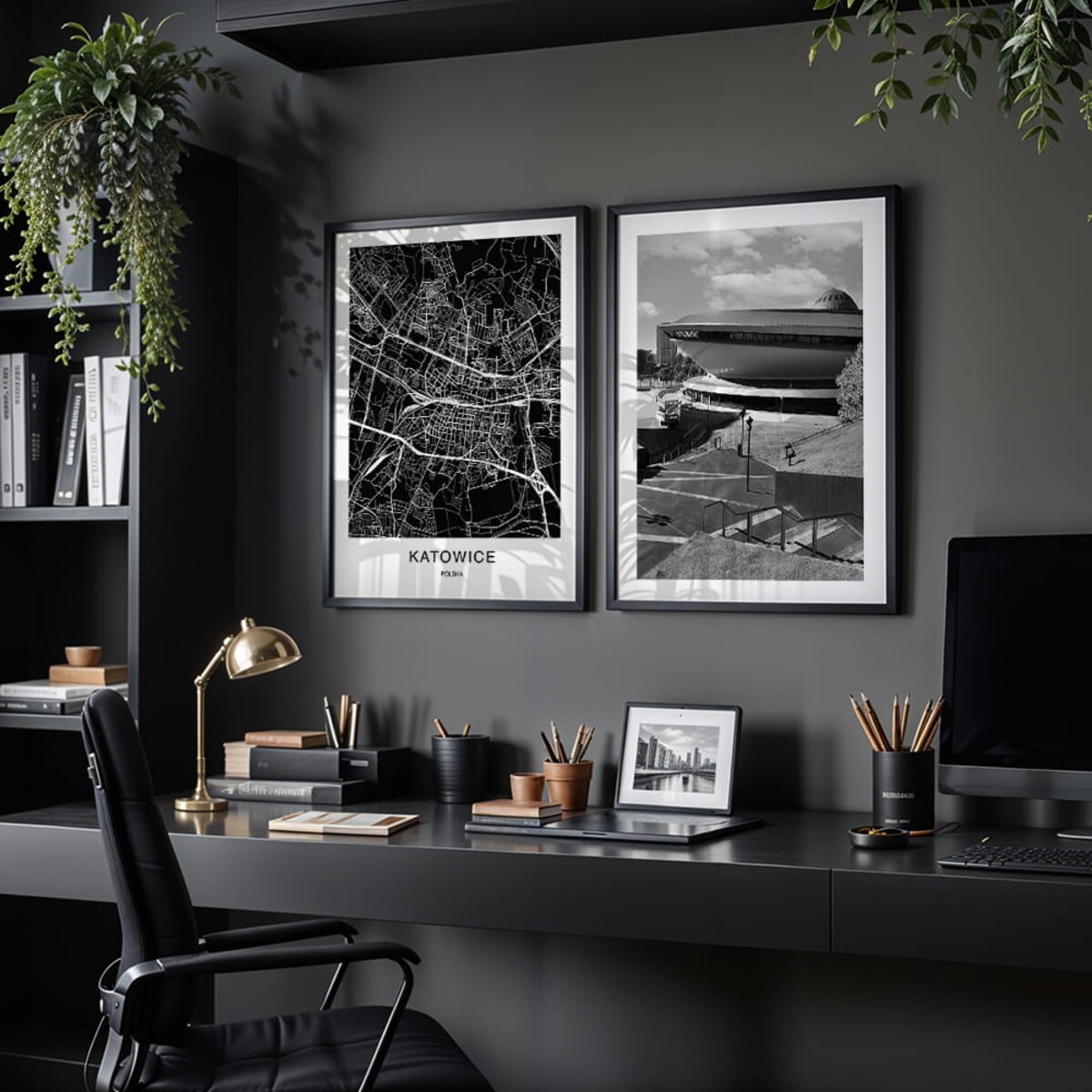 plakat katowice mapa 50x70