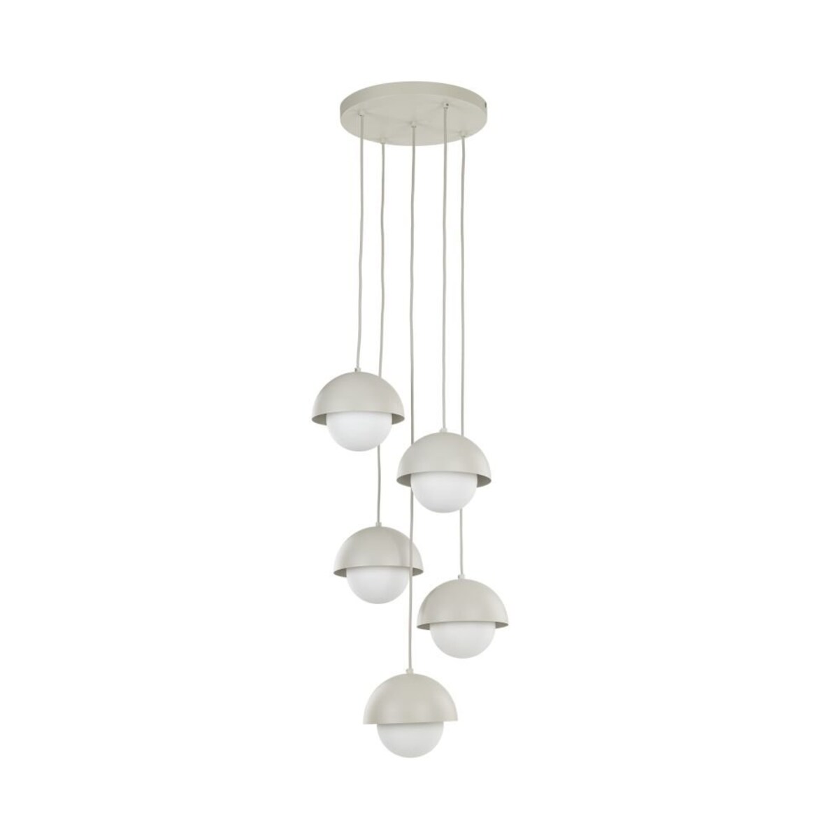 Lampa wisząca BONO BEIGE 10214 TK Lighting beżowo-biała 5xG9 regulowana do salonu i jadalni