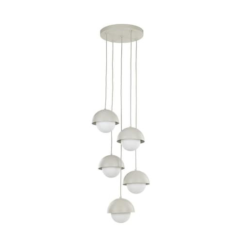 Lampa wisząca BONO BEIGE 10214 TK Lighting beżowo-biała 5xG9 regulowana do salonu i jadalni