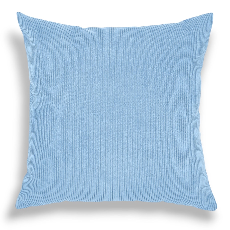 Błękitna sztruksowa poduszka dekoracyjna 50x50 Iga - duża