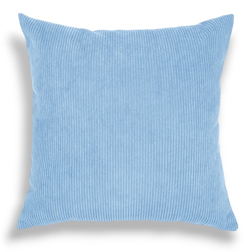 Błękitna sztruksowa poduszka dekoracyjna 50x50 Iga - duża