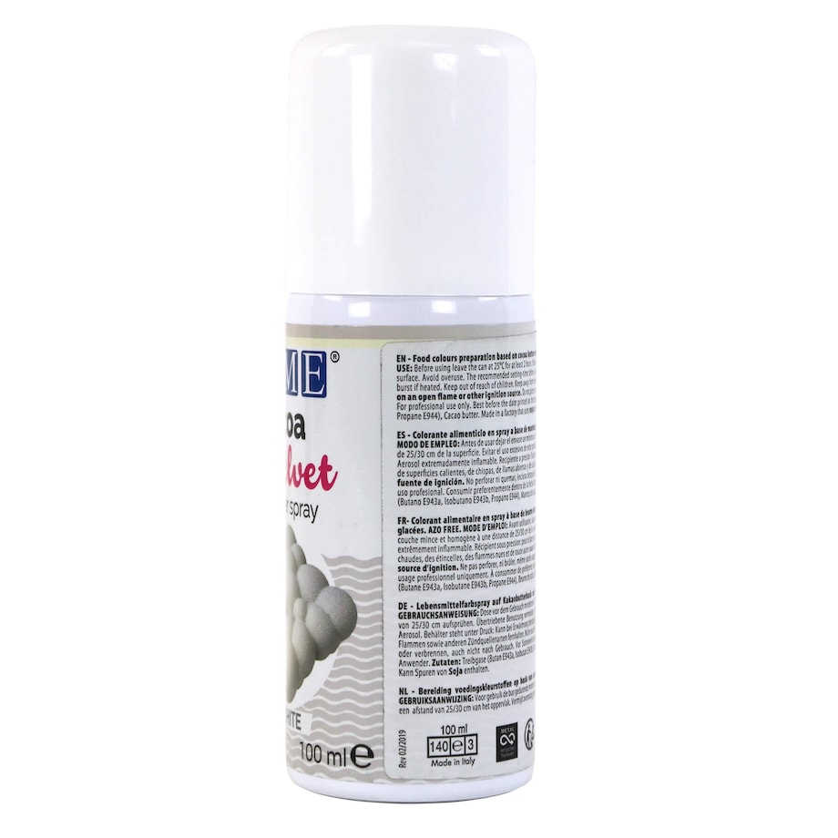 PME Aksamitne masło kakaowe w sprayu 100 ml biały