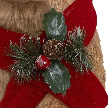 Duża figurka Miś w świątecznej czapce, 75 cm