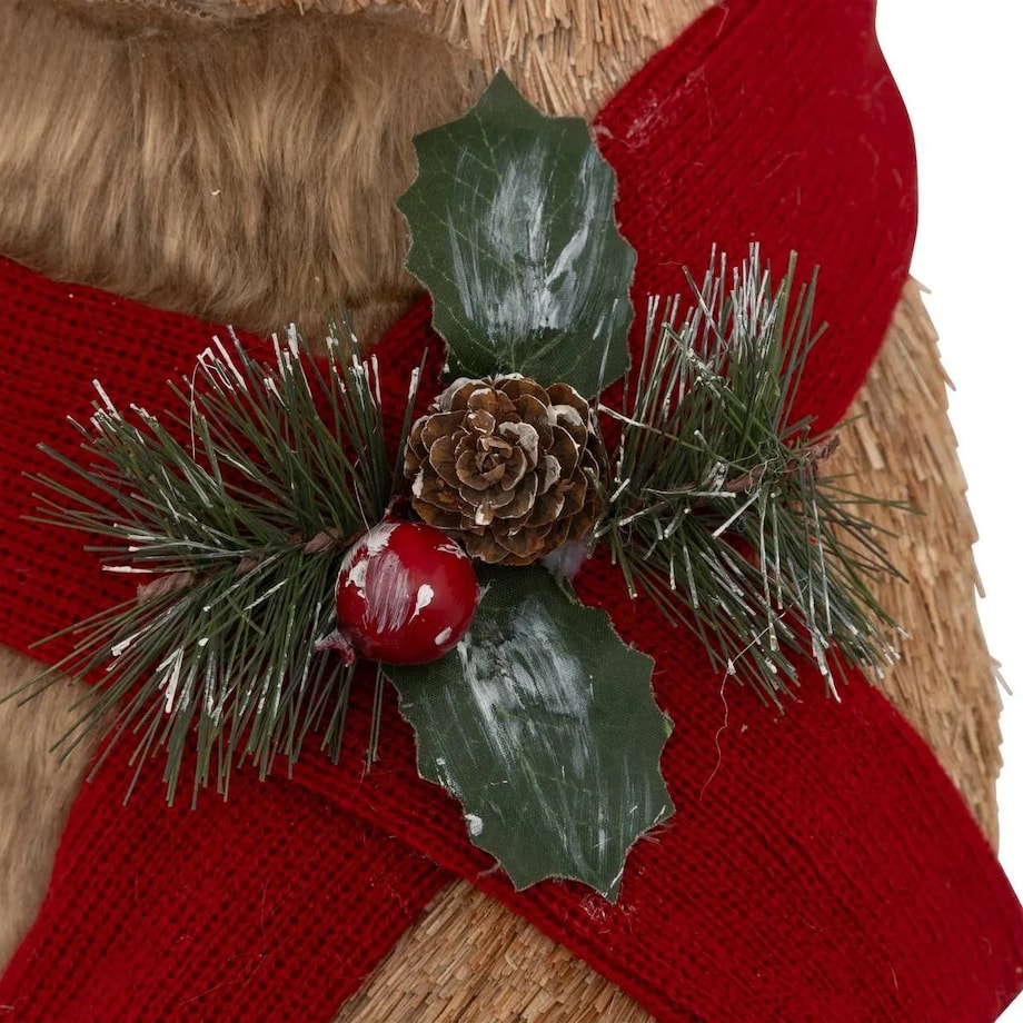 Duża figurka Miś w świątecznej czapce, 75 cm