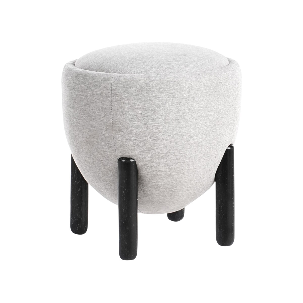 Puf ARCHIE Len syntetyczny Szary 47 cm 47 cm 48 cm