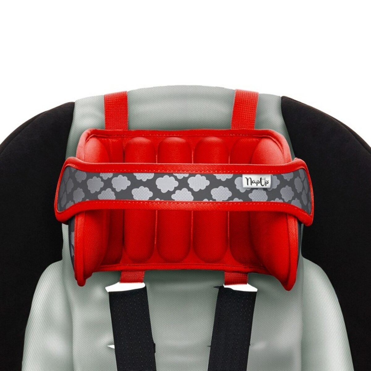 Opaska podtrzymująca głowę w foteliku samochodowym dla dzieci - czerwona