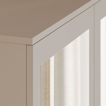 Dwudrzwiowa szafa HANA SS-90 z lustrem, kaszmir