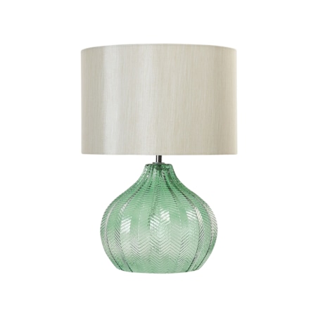 Lampa stołowa szklana zielona KEILA