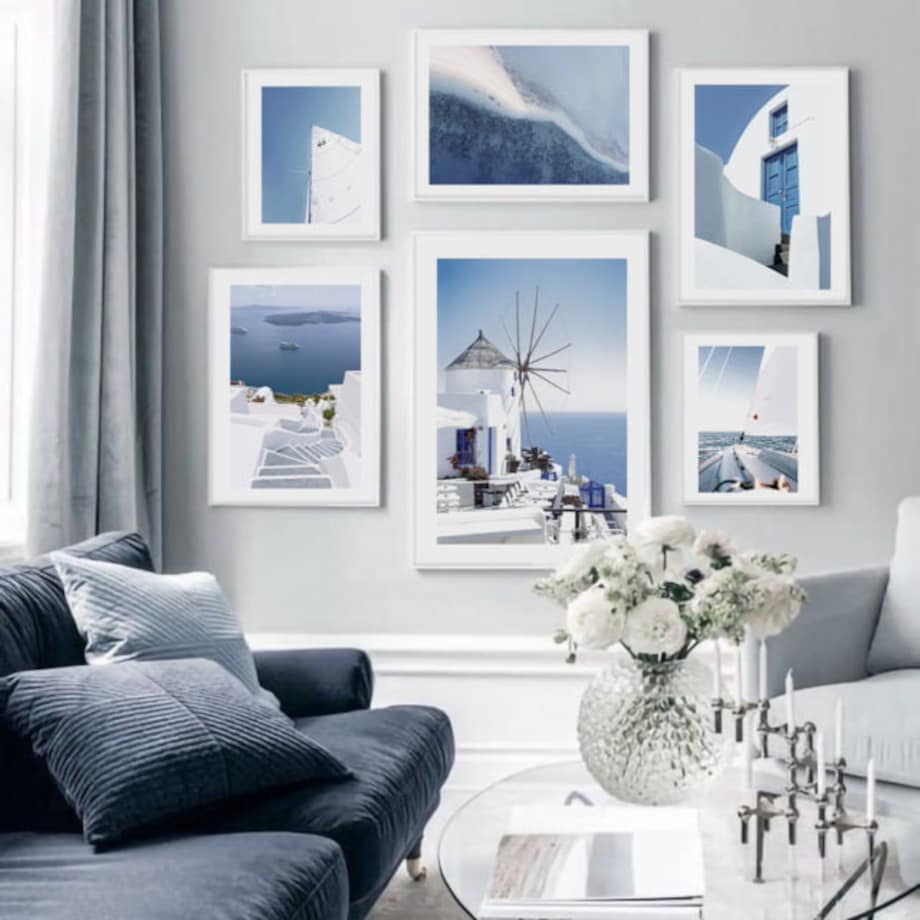 Poster Story, Plakat, Obraz - Białe Schody na Santorini, wymiary 30 x 42 cm