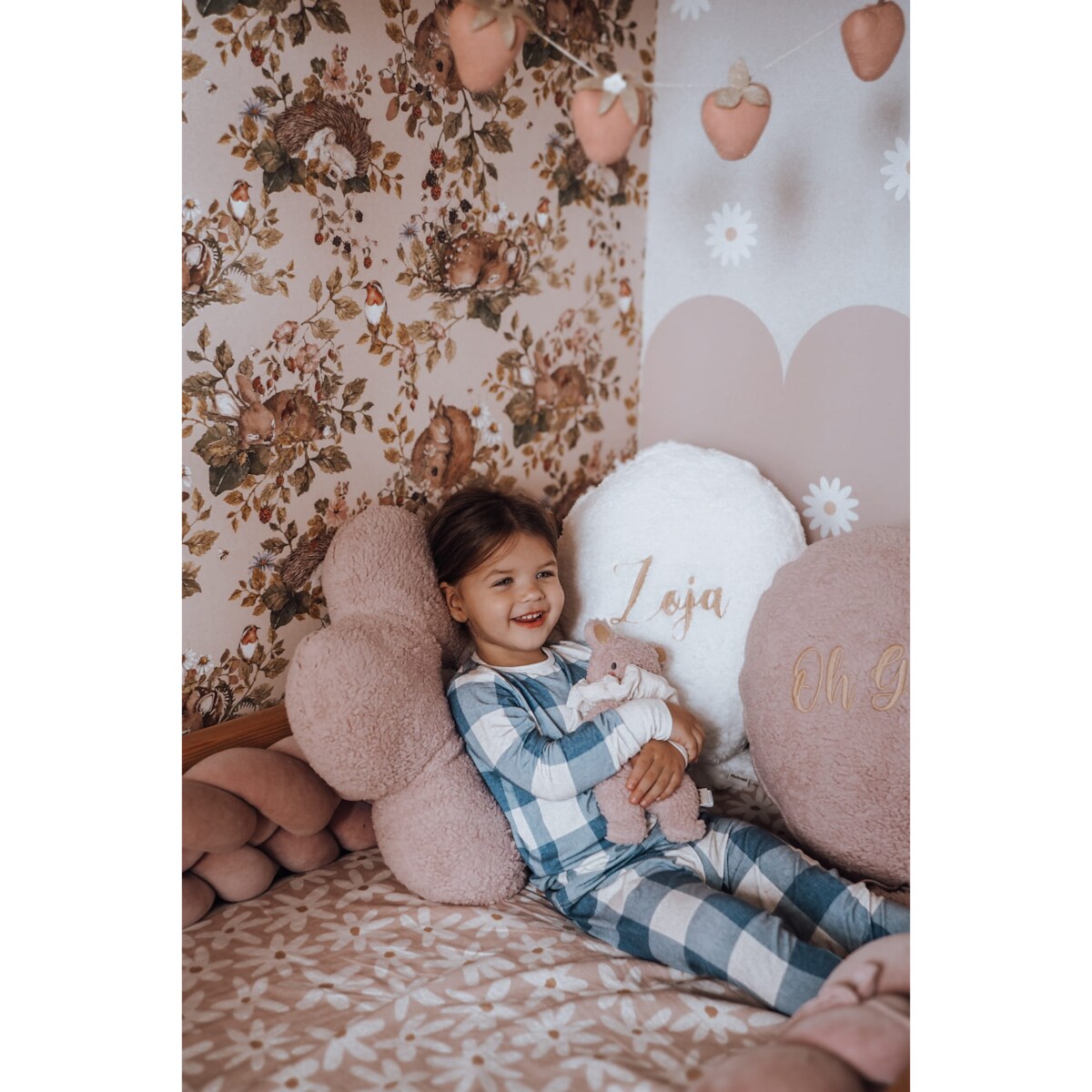 Duża poduszka stokrotka pink