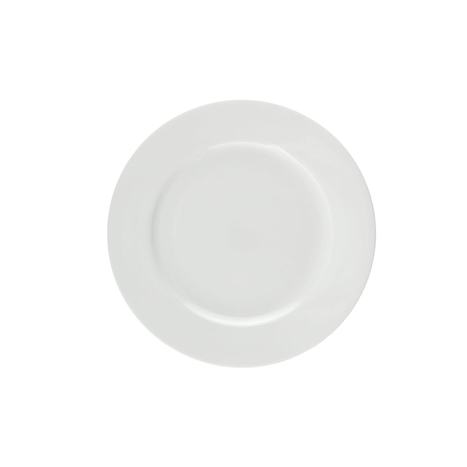 Zestaw 6 talerzy do sałatek z rantem Essenziale - Biały, 20 cm