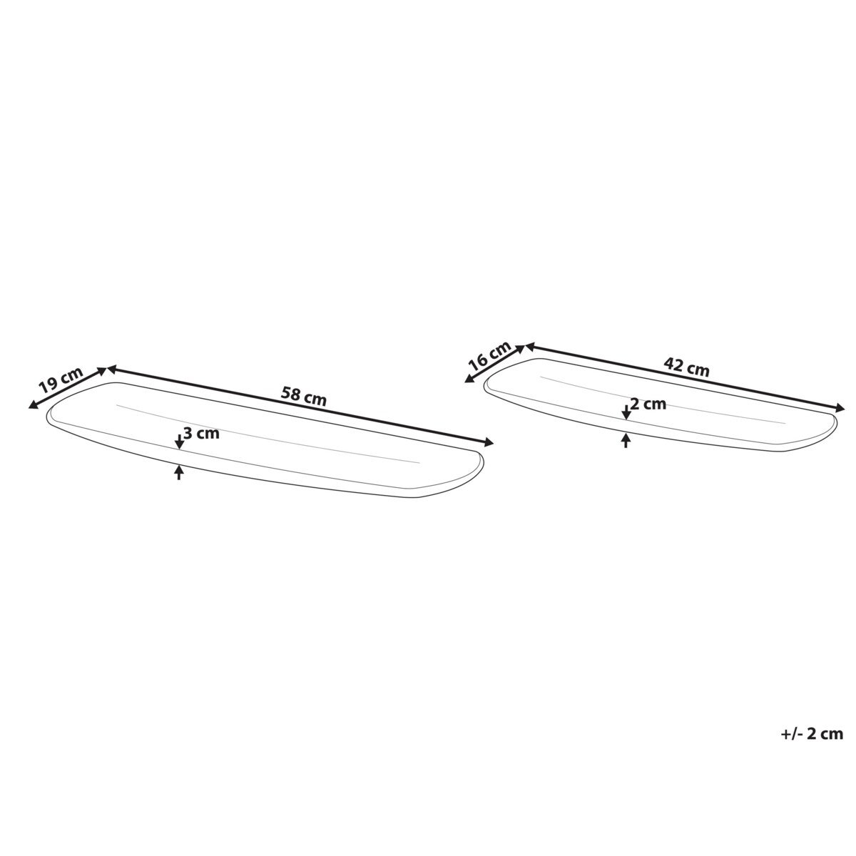 Zestaw 2 pater dekoracyjnych złoty BRANTAS
