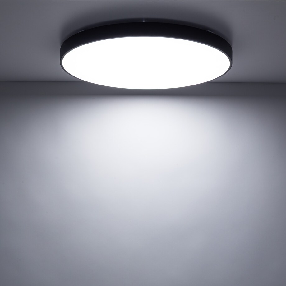 Lampa Sufitowa Łazienkowa Tk Lighting Velis Czarny Plafon Led 60W Ip54 Zmienna Barwa, Ściemniany