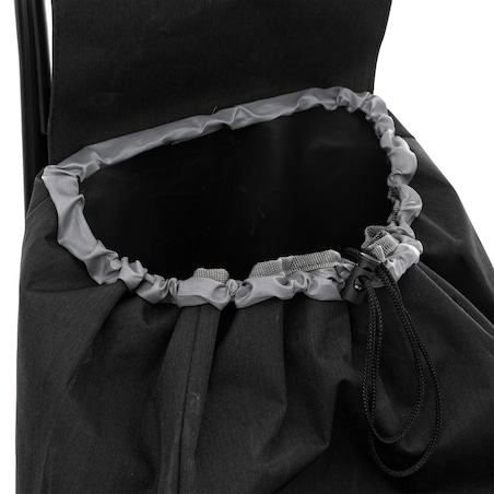 Wózek zakupowy na kółkach z pojemną komorą i kieszonkami