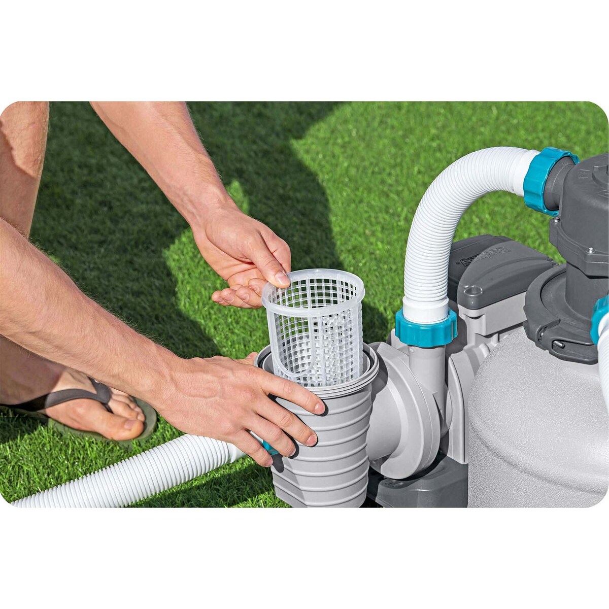 Pompa piaskowa do basenu filtr Bestway 8327 l/h + kulki filtracyjne