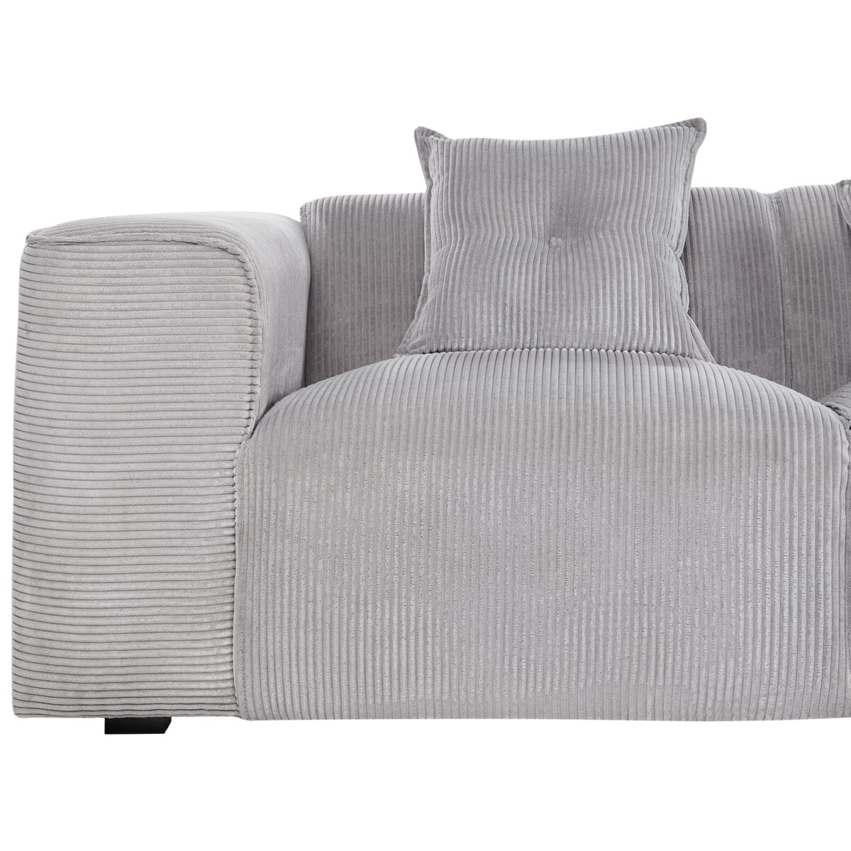 Narożnik DOLVA Jasnoszary Sztruks Lewostronny