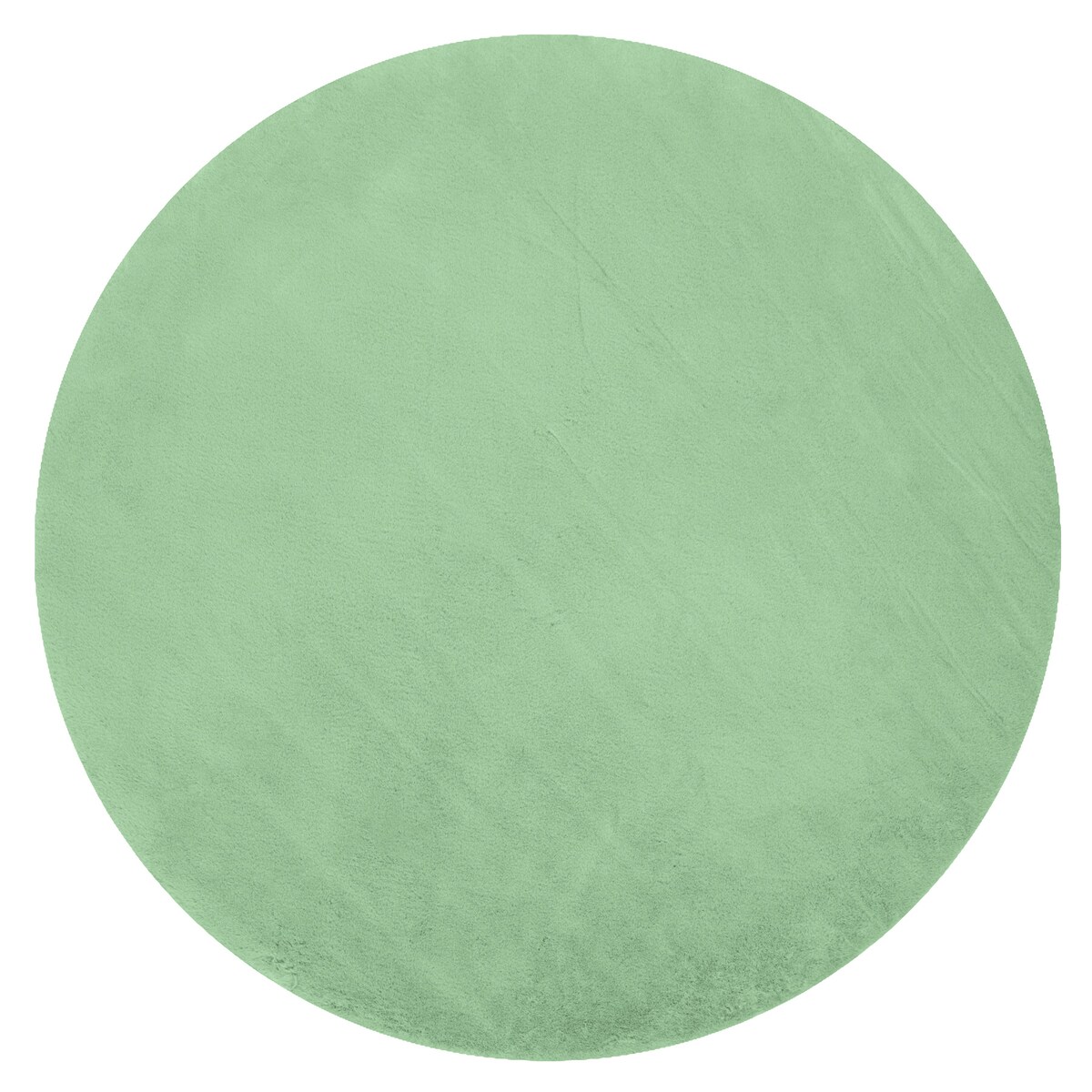 Dywan BUNNY koło zielony IMITACJA FUTRA koło 140 cm