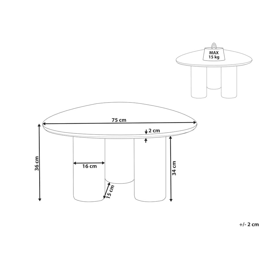 Stolik kawowy MDF Czarny DACOMA