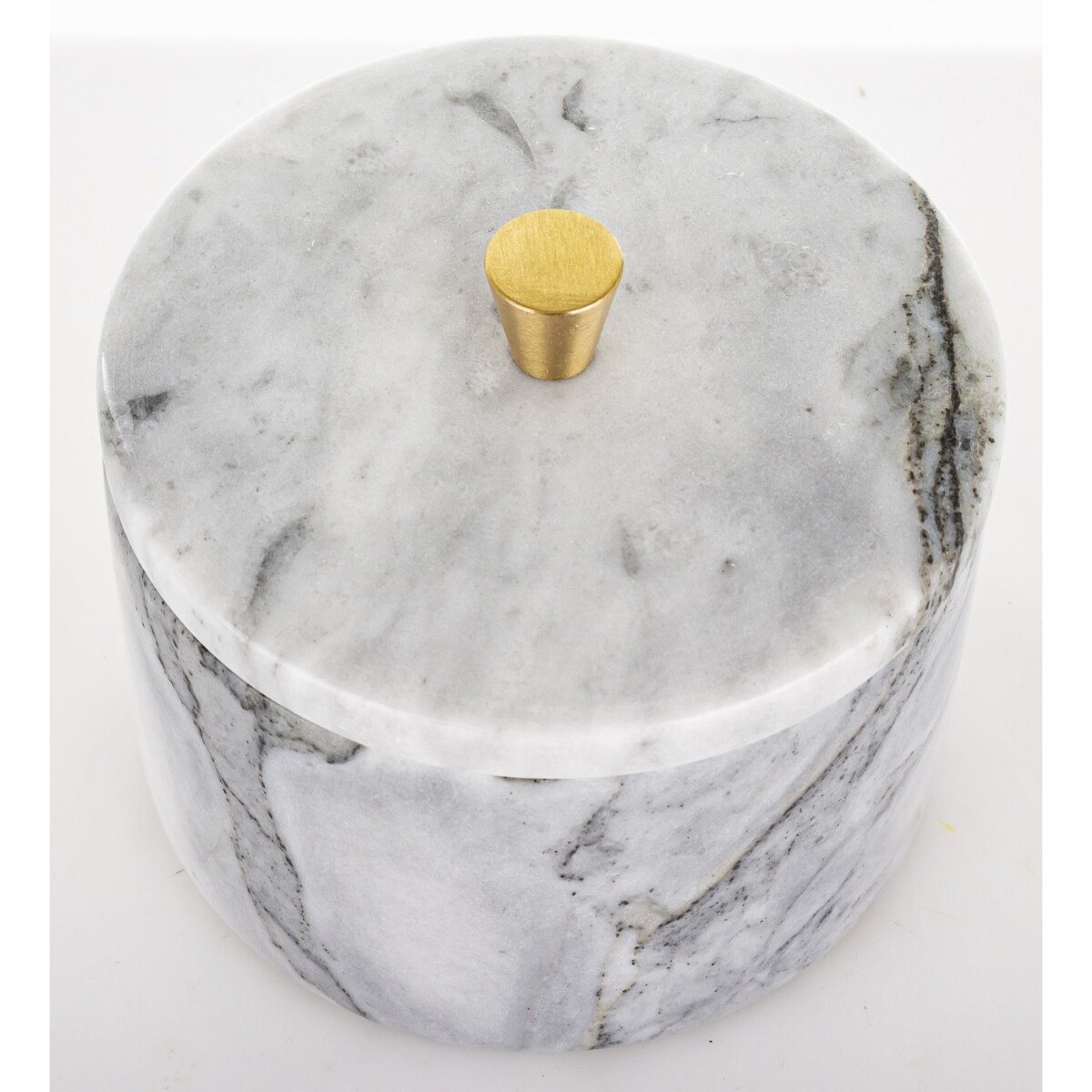 Okrągły pojemnik dekoracyjny 8,5x10x10 cm RAFI biały