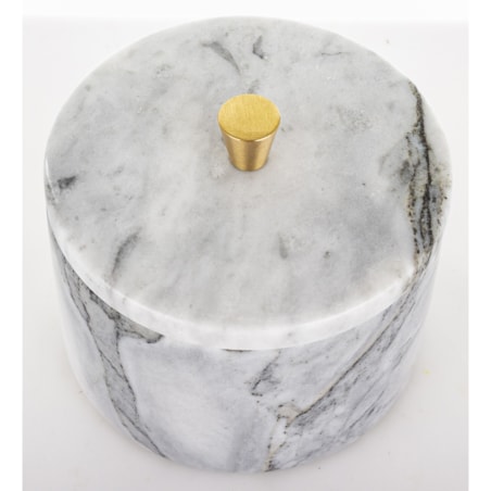 Okrągły pojemnik dekoracyjny 8,5x10x10 cm RAFI biały