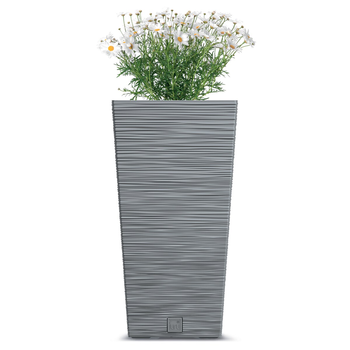 Doniczka Donica Ogrodowa 24 Cm Kwadratowa Na Taras Do Ogrodu Domu Szara